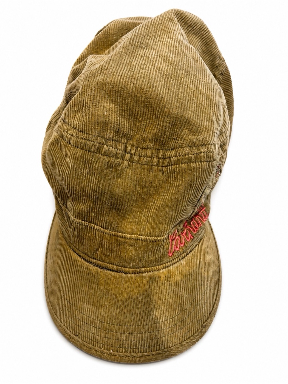Y2K Carhartt Corduroy Workwear Hat Brown Pink Adjustable Cap